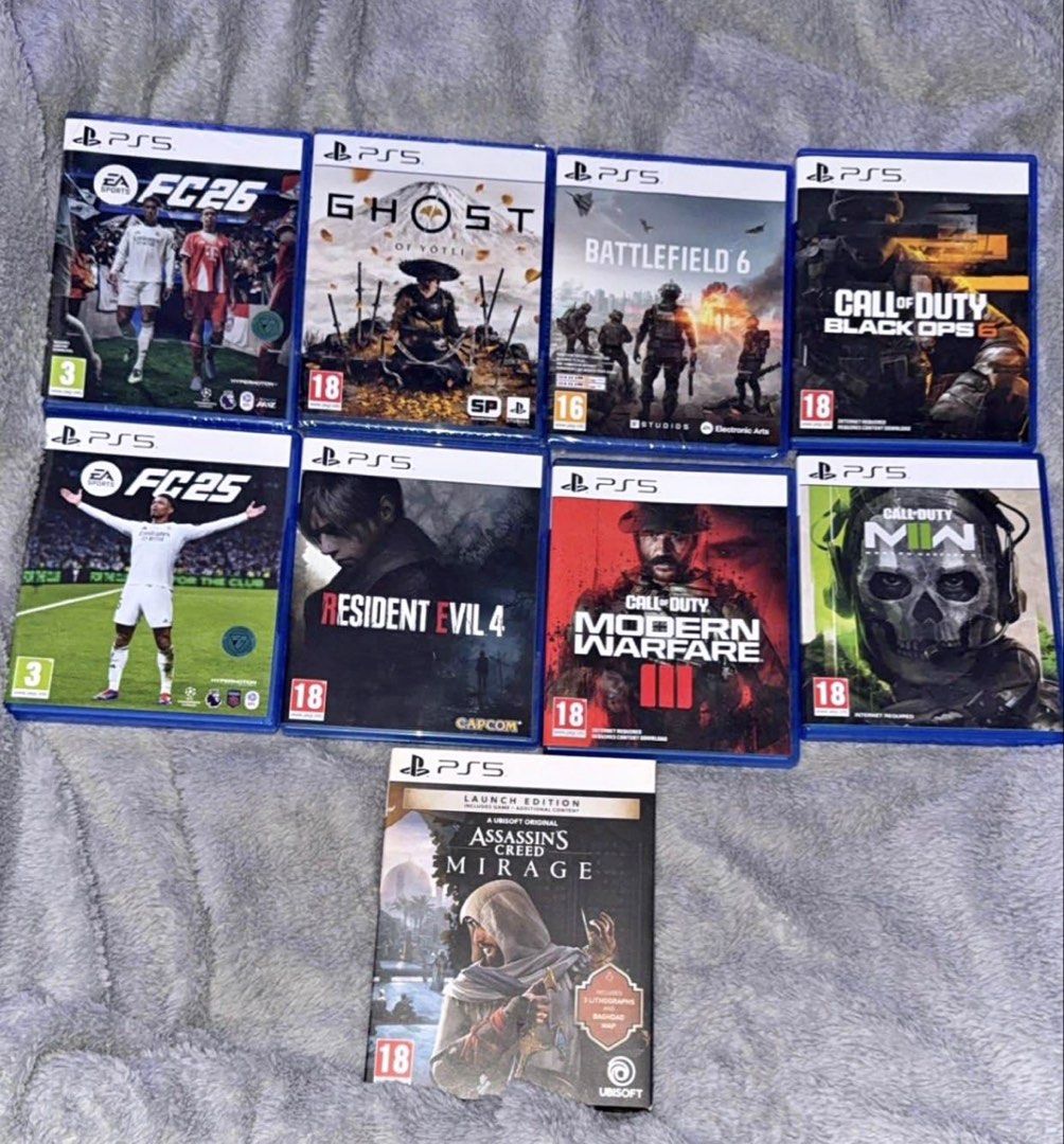 PS5 Games - FC26, Ghost of Tsushima, Battlefield 6, COD, Video Gaming ...