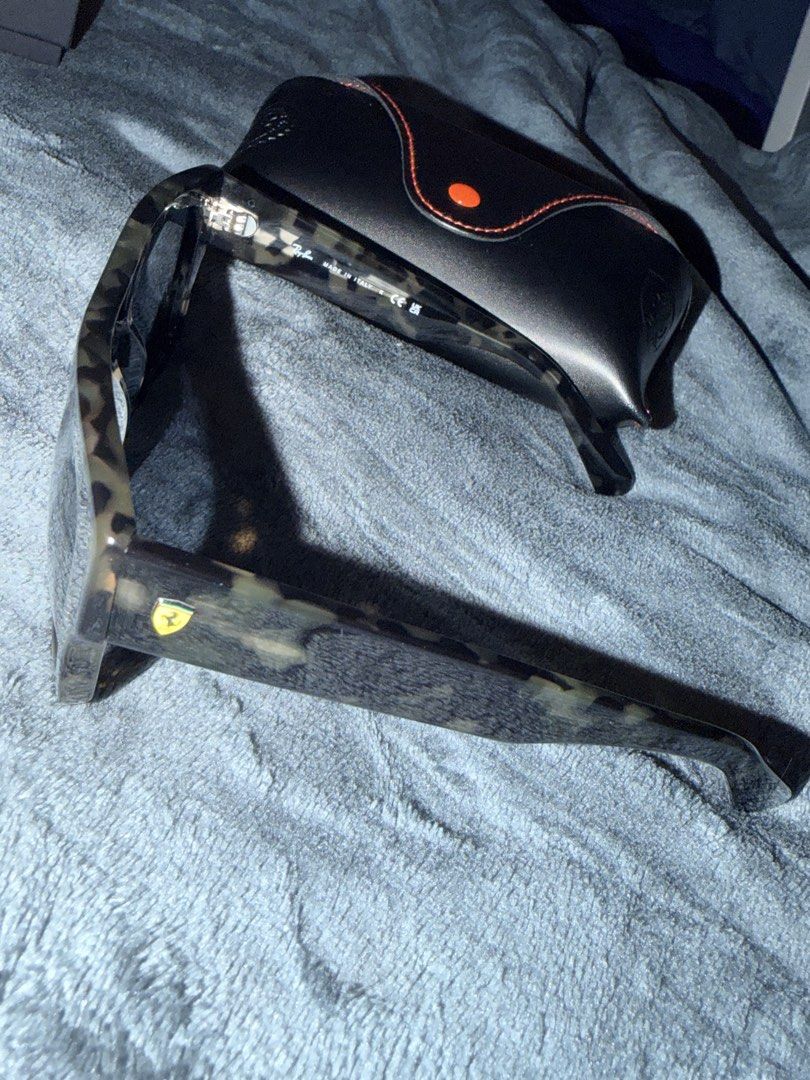 Ray-Ban Scuderia Ferrari Sunglasses (Category: Sunglasses & Eyewear) located in Taguig. Submitted by romarkablefinds (Listing ID 1429642618, Image 2). Description: Authentic Ray-Ban x Ferrari RB2217M Grey Havana Sunglasses (Brand New) 🕶 Model: Ray-Ban Scuderia Ferrari RB2217M 🎨 Color: Grey Havana frame / Dark Grey lenses📏 Size: 53-21-145 🇮🇹 Made in Italy Bought from Ferrari World (Abu Dhabi, UAE) Complete set: • Ferrari special edition box •