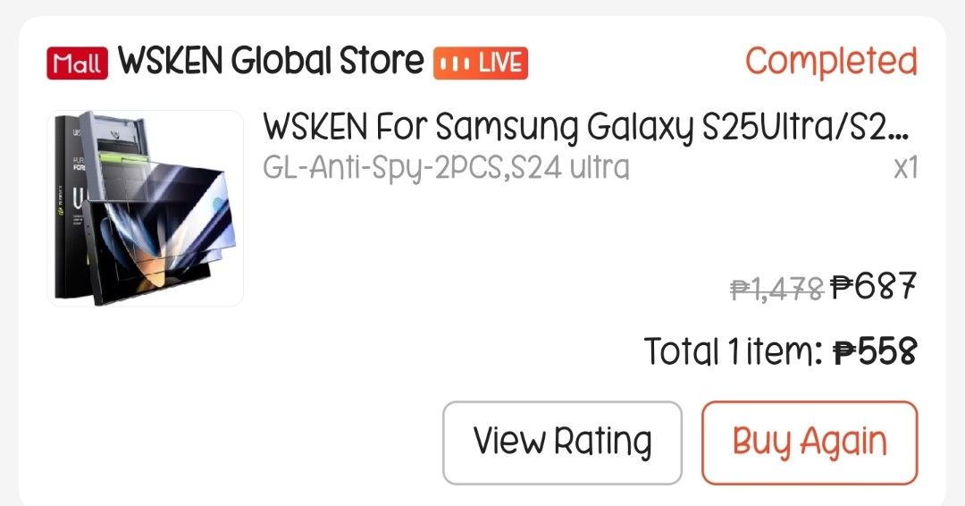 Samsung S24 Ultra Case and Screen Protector Bundle (Category: Cases & Sleeves) located in Cainta. Submitted by ellesellsthese (Listing ID 1429552220, Image 3). Description: Selling 12 pcs S24 Ultra Cases Mixed of Brand New & Lightly Used please manage your expectations ‼️ FREE WSKEN Privacy TG 1pc & Original Samsung Anti-Reflecting Screen Protector 1pc with installation kits‼️ ₱ 499 Last price No breaking of bundle RFS: sold my S24U, decluttering