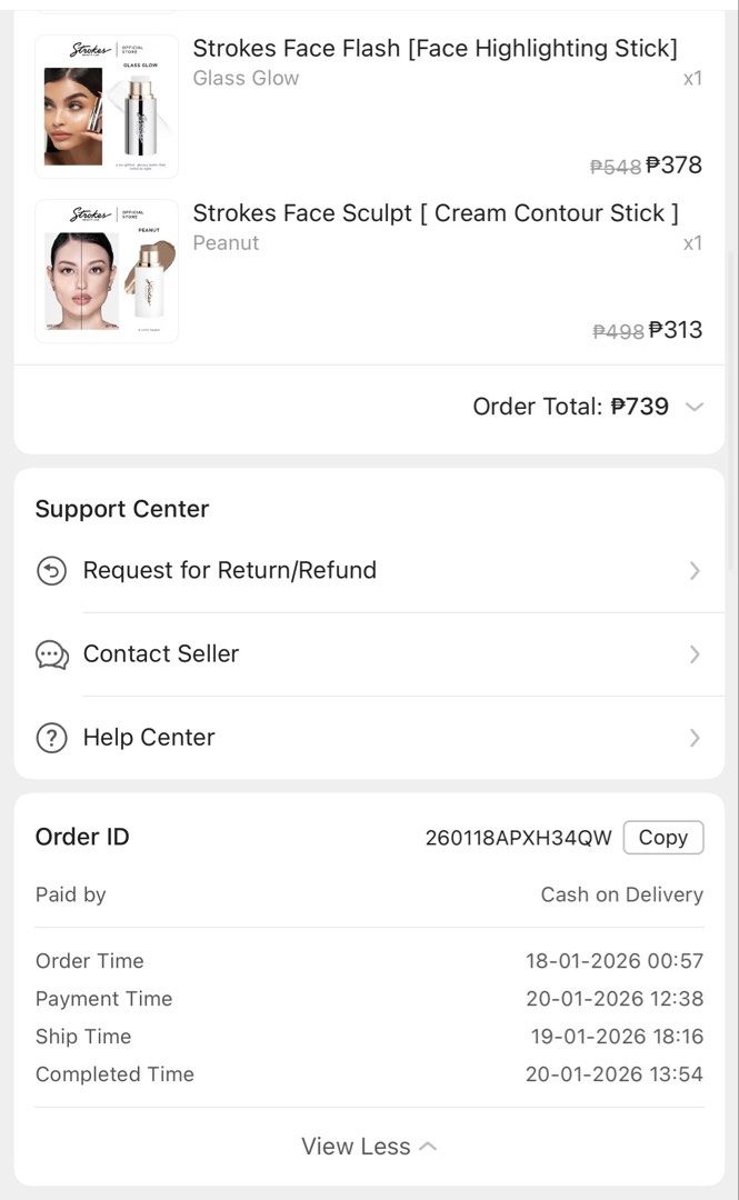 Strokes Face Flash & Face Sculpt (Category: Makeup) located in Valenzuela. Submitted by alexza_apparel (Listing ID 1429644874, Image 2). Description: - RFS: decluttering - Used TWICE only - Still clean and like new!.