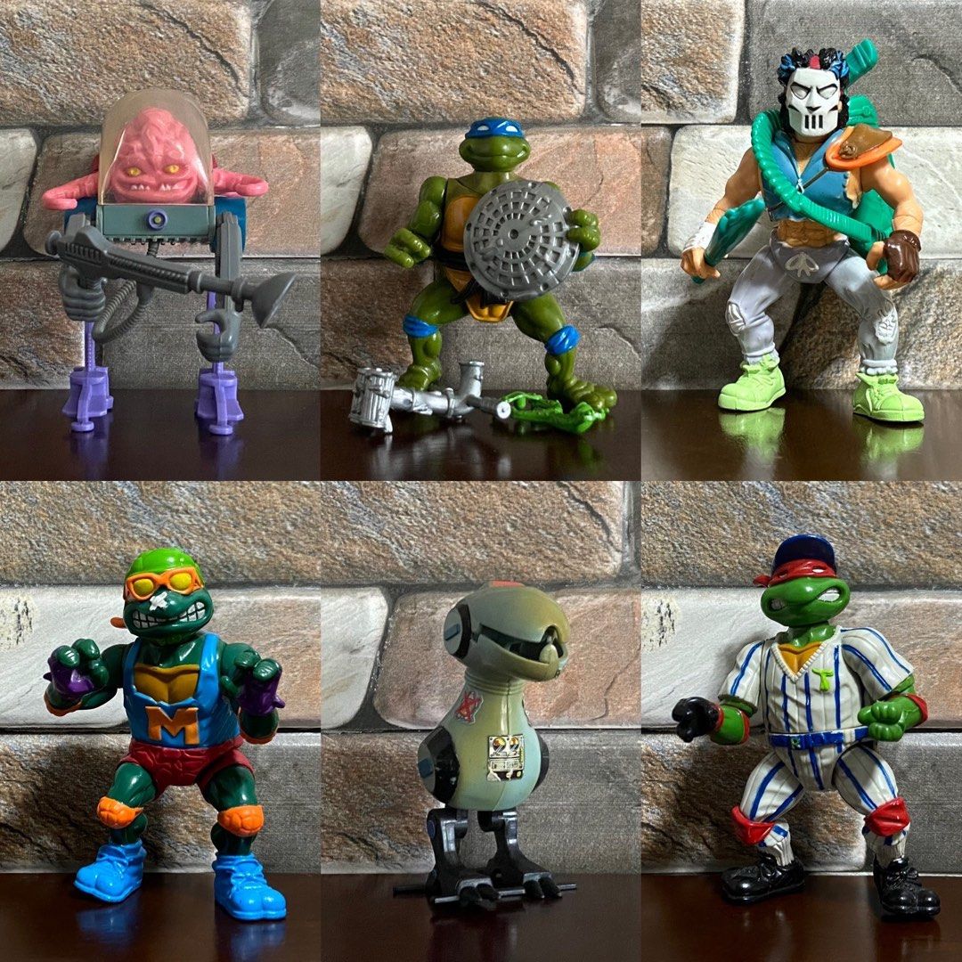 TMNT Action Figures (Category: Figurines & Statues) located in Muntinlupa City. Submitted by toychestmnl (Listing ID 1429550733, Image 1). Description: • Krang - P2,500 • Head Droppin Leo (w/ back card) - P1,500 • Casey Jones - SOLD • Skateboardin Mike - P600 • Wacky Walkin’ Mouser - SOLD • Grand Slammin’ Raph - P600 #tmnt #teenagemutantninjaturtles.