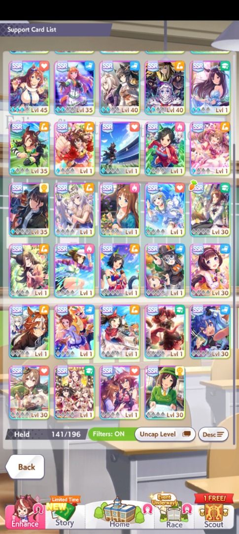 UMA MUSUME GLOBAL ACCOUNT (Mid-High? end) (Category: Others) located in Manila. Submitted by stone_stoner (Listing ID 1429551483, Image 3). Description: SEE PICS FOR REFERENCE ASKING PRICE OF OFFERS APPRECIATED IN DM.
