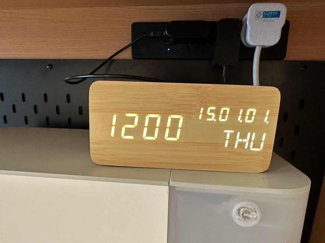Wooden Digital Alarm Clock