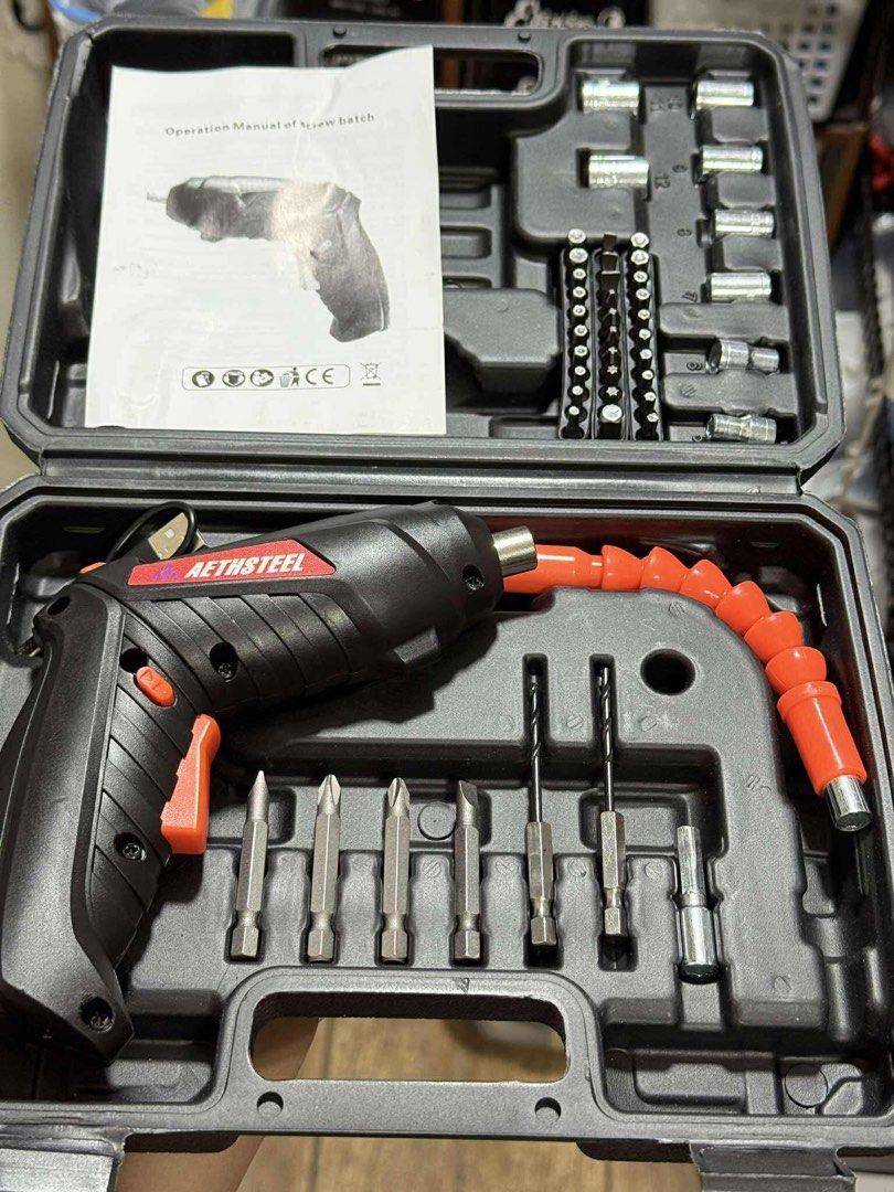 47PCS Cordless screwdriver tool kit Power Cordless Drill Rechargeable Electric screw driver (Category: Everything Else Others) located in Taguig. Submitted by _ercmaeee (Listing ID 1431203608, Image 1). Description: .