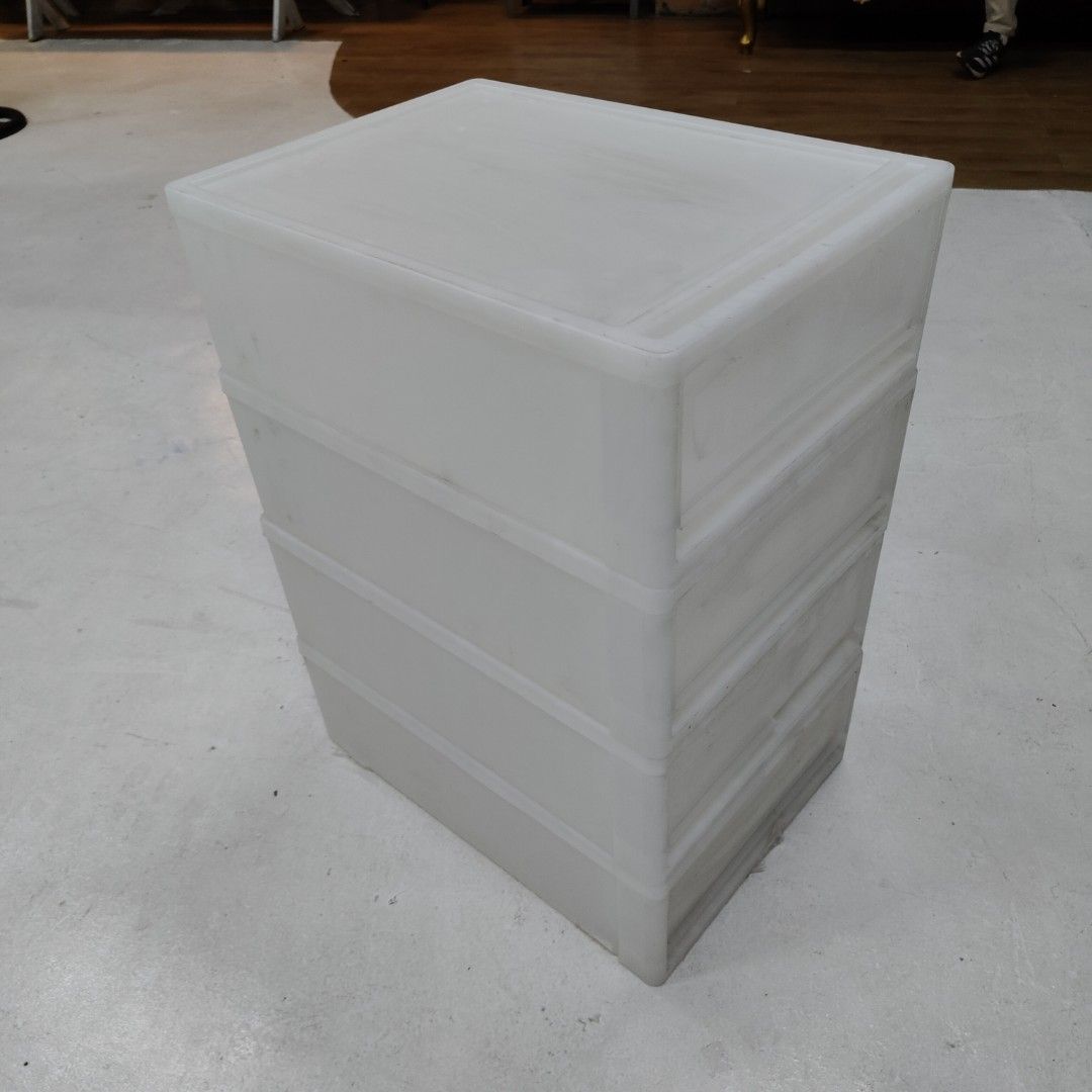 4 layer plastic drawer storage cabinet (Category: Storage Boxes & Baskets) located in Manila. Submitted by rossinicalabig (Listing ID 1431266338, Image 3). Description: 900 Pesos only. JAPAN SURPLUS ITEM. 4 layers storage plastic drawer Dimensions: 39X53X79 CM (Length X Depth X Height) Check,test,pickup at our photo/video studio in Sta.Mesa Mla. .