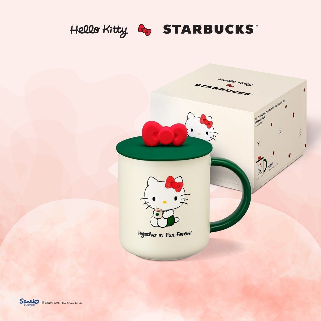 🍎 HELLO KITTY | STARBUCKS Ceramic Mug 16oz 🍎 (Category: Other Kitchenware & Tableware) located in Quezon City. Submitted by avenue.de.belle (Listing ID 1431337773, Image 2). Description: 🍎 HELLO KITTY | STARBUCKS 🍎 ⚠️ We exclusively offer GENUINE products and ensure their AUTHENTICITY. ⚠️ 🍎 BRAND NEW with SKU 🍎 These were sourced overseas during our recent trips. 🍎 Hello Kitty Ceramic Mug with Ribbon Lid • 16oz / 473ml • BrandNew with Box 