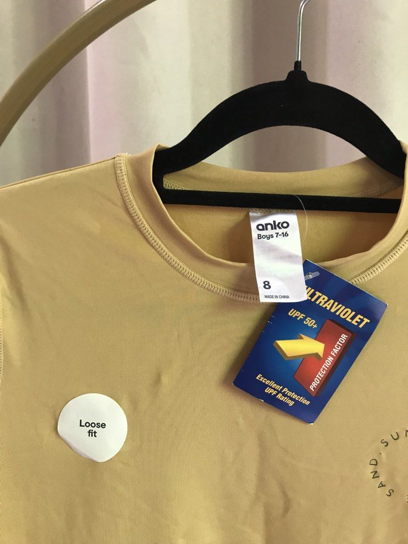 Anko UV Protection T-shirt Rushguard (Category: Babies & Kids Fashion) located in Valencia. Submitted by muklit18 (Listing ID 1431215302, Image 3). Description: UV PROTECTION SWIMWEAR FOR BOY SIZE 8-12 LOOSE FIT STYLE BRANDNEW .