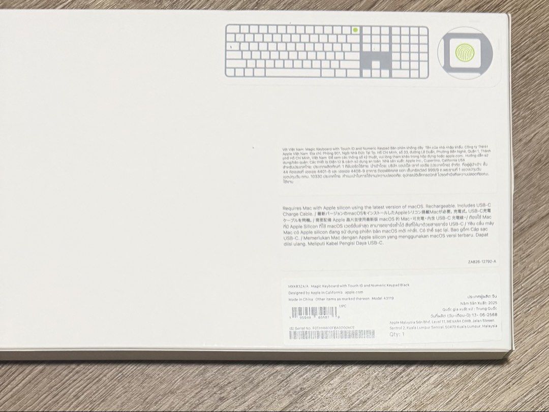 Apple Magic Keyboard with Touch ID and Numeric Keypad452148502233108482