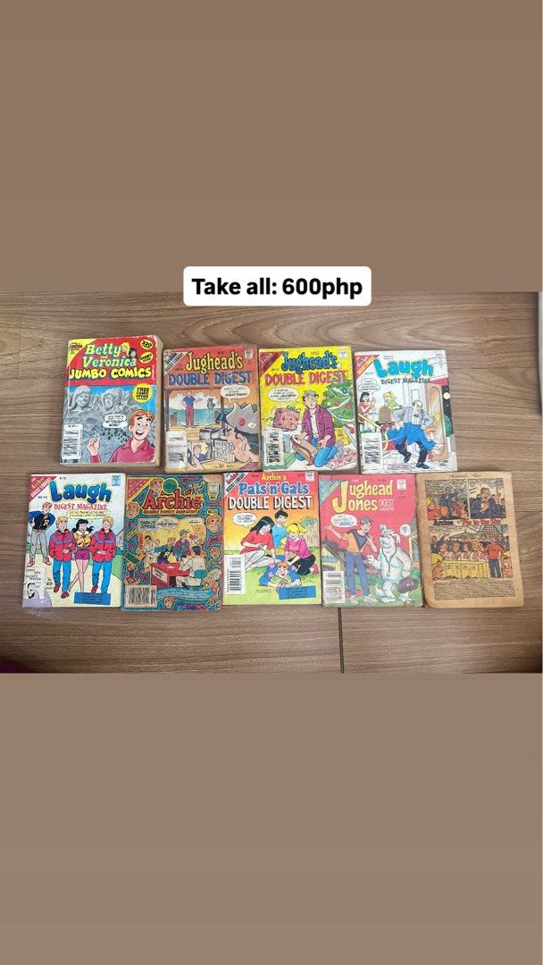 Archie comics assorted (Category: Comics & Manga) located in Makati City. Submitted by maria_k_tan (Listing ID 1431236474, Image 1). Description: Take all for 600 PHP.