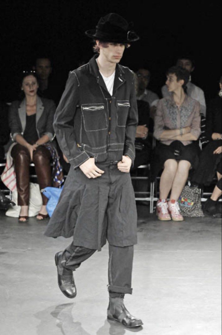 Archive Comme des Garcons Homme Plus S/S’09 Contrast Jumpsuit (Category: Coats, Jackets and Outerwear) located in Paranaque City. Submitted by _baclarancartel (Listing ID 1431305045, Image 1). Description: Archive Comme des Garcons Homme Plus S/S’09 Contrast Jumpsuit Sz Small 9/10 Condition Width: 20 Length: 39.5 Shoulder: 16 Sleeve: 24.5 Waist: 17.5 Leg Opening: 11.