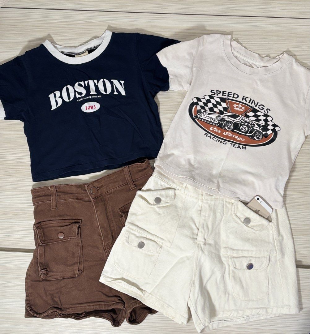 assorted clothes (Category: Other Tops) located in Singapore. Submitted by elelelelell (Listing ID 1431276808, Image 2). Description: clearing closet so everything is really cheap ($3 onwards) view tele channel or tiktok for all avails riealels (tele and tiktok).