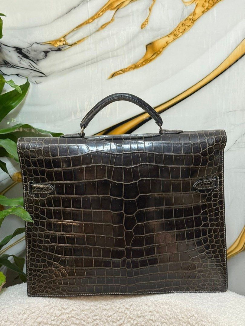 Authentic Hermes Kelly Depeche 34 PHW Exotic Croc (Category: Luxury Bags & Wallets) located in Quezon City. Submitted by jhaediah (Listing ID 1431331556, Image 2). Description: Kelly Depeche 34 PHW Exotic Croc With dustbag, coa 💓4.10 Open for lay away.