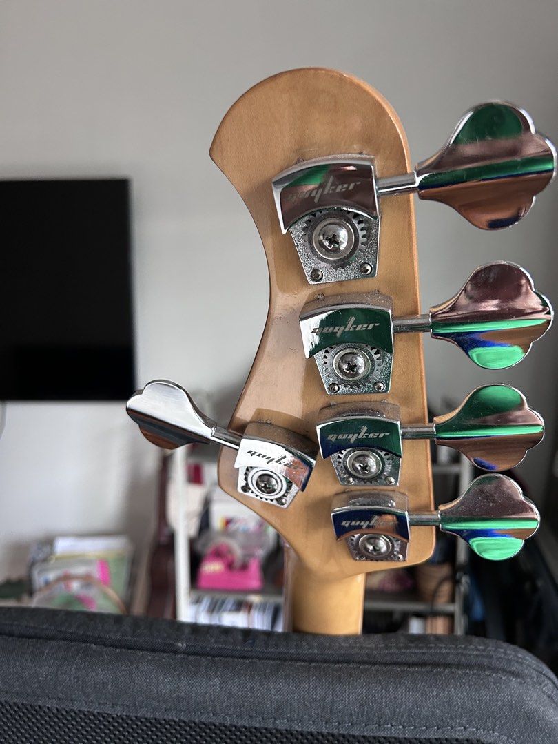 Bacchus jazz bass 5-string (upgraded) (Category: Musical Instruments) located in Taguig. Submitted by ariperdan89558 (Listing ID 1431237564, Image 3). Description: Selling my Bacchus Universe Series 5-string jazz bass with the following upgrades: - Active/passive pickups/preamps (the same as Sire V7) - Guyker tuning machine I put inlay block stickers, which can be removed (originally it has dot inlays). I’ve had several 5-string basses before and