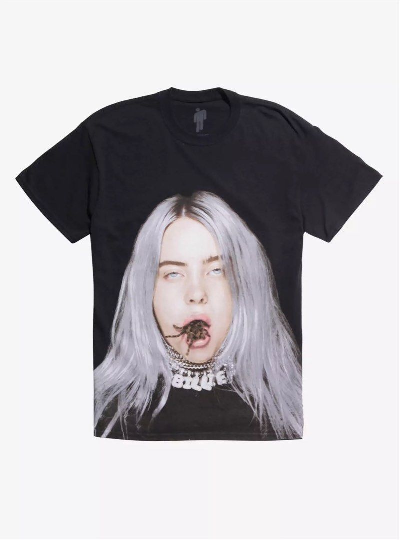 Billie Eilish - Tshirt - Merch - Tarantula Mouth (Category: Tshirts & Polo Shirts ) located in Rizal. Submitted by jad438 (Listing ID 1431234825, Image 1). Description: 300 + ship Medium 19x27.5 Billie Eilish Tshirt merch.
