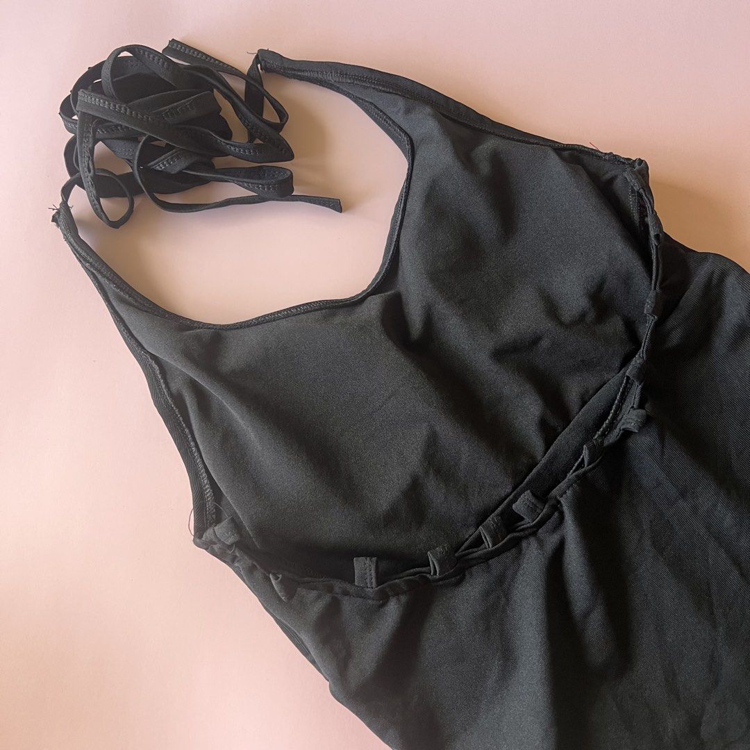 Black One-Piece Swimsuit (Category: Bikinis & Swimsuits) located in Pasig City. Submitted by joycepine (Listing ID 1431372079, Image 3). Description: - worn once, good as new! - fits small to medium - tie back design.