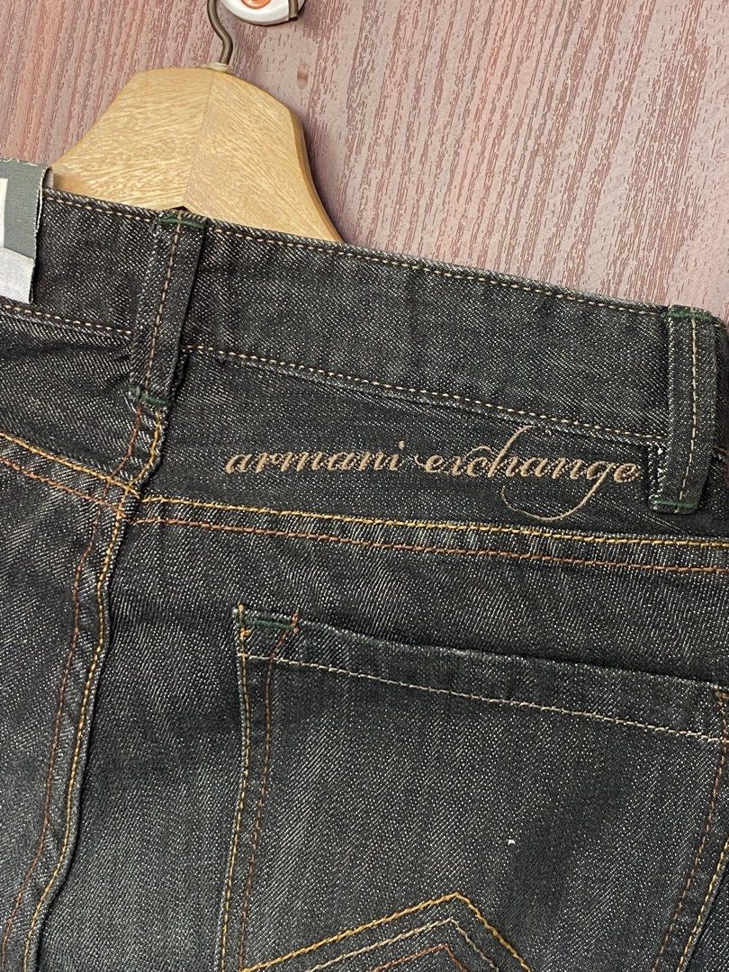 BNEW! Armani Exchange Boot Leg Lowrise Buttonfly Jeans (Category: Jeans) located in Bacolod City. Submitted by PSGTHRIFTIES (Listing ID 1431238095, Image 3). Description: Excellent to as new condition Need wash Size 32 on tag Dimensions: W: 30-31 L: 42 Leg opening/Hem: 9 DM📩📩.