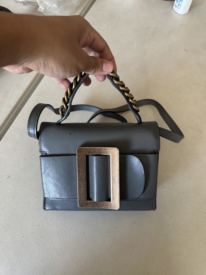 BOYY Fred bag in grey leather (Category: Luxury Bags & Wallets) located in Makati City. Submitted by ourtinycloset (Listing ID 1431258666, Image 1). Description: .