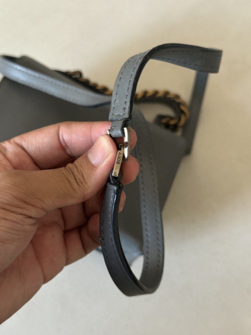 BOYY Fred bag in grey leather (Category: Luxury Bags & Wallets) located in Makati City. Submitted by ourtinycloset (Listing ID 1431258666, Image 3). Description: .