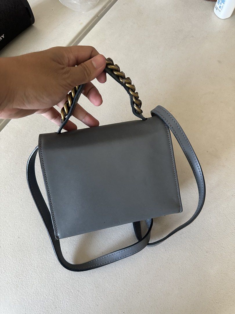 BOYY Fred bag in grey leather (Category: Luxury Bags & Wallets) located in Makati City. Submitted by ourtinycloset (Listing ID 1431258666, Image 2). Description: .