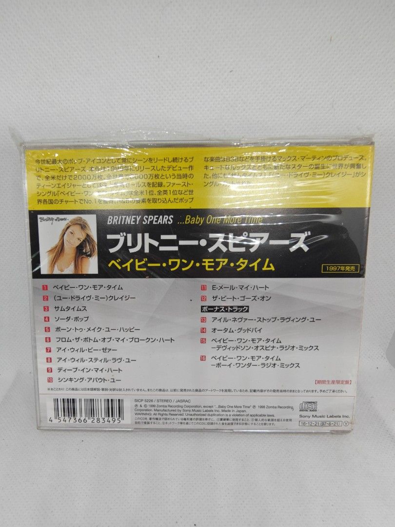 BRITNEY SPEARS- BABY INE MORE TIME (RE ISSUE) (Category: CDs & DVDs) located in Manila. Submitted by musiccdshopnew (Listing ID 1431189709, Image 2). Description: .