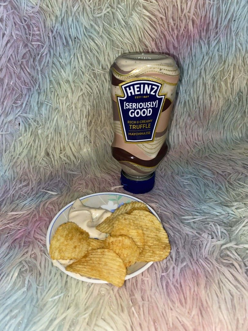 BUY 1 TAKE 1 Heinz Mayo (Category: Other Food & Drinks) located in Quezon City. Submitted by moonchayo (Listing ID 1431362872, Image 1). Description: BUY 1 TAKE 1 2 flavors - Heinz Seriously Good Truffle Mayonnaise - Rich and creamy texture - Ideal for dipping chips or enhancing dishes - Contains truffle mayonnaise - Also available in Garlic & Caramelized Onion flavor.