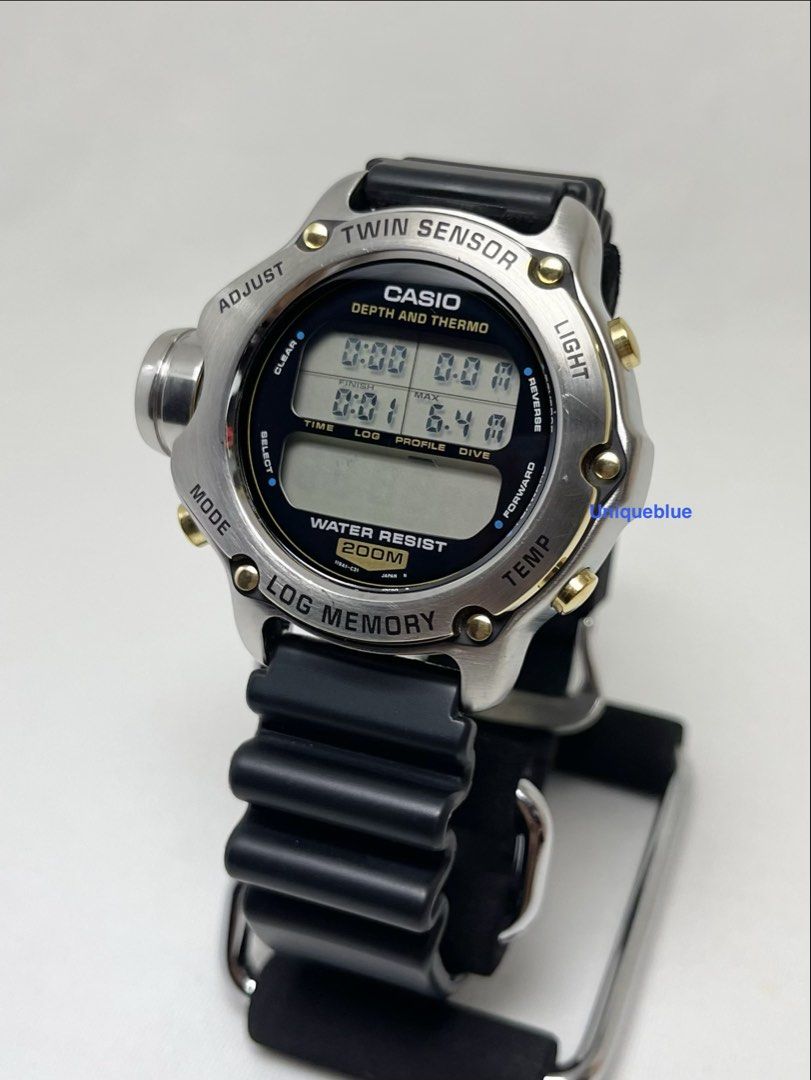 Casio DEP-600 Twin Sensor Depth and Thermo Digital Dive Watch Non