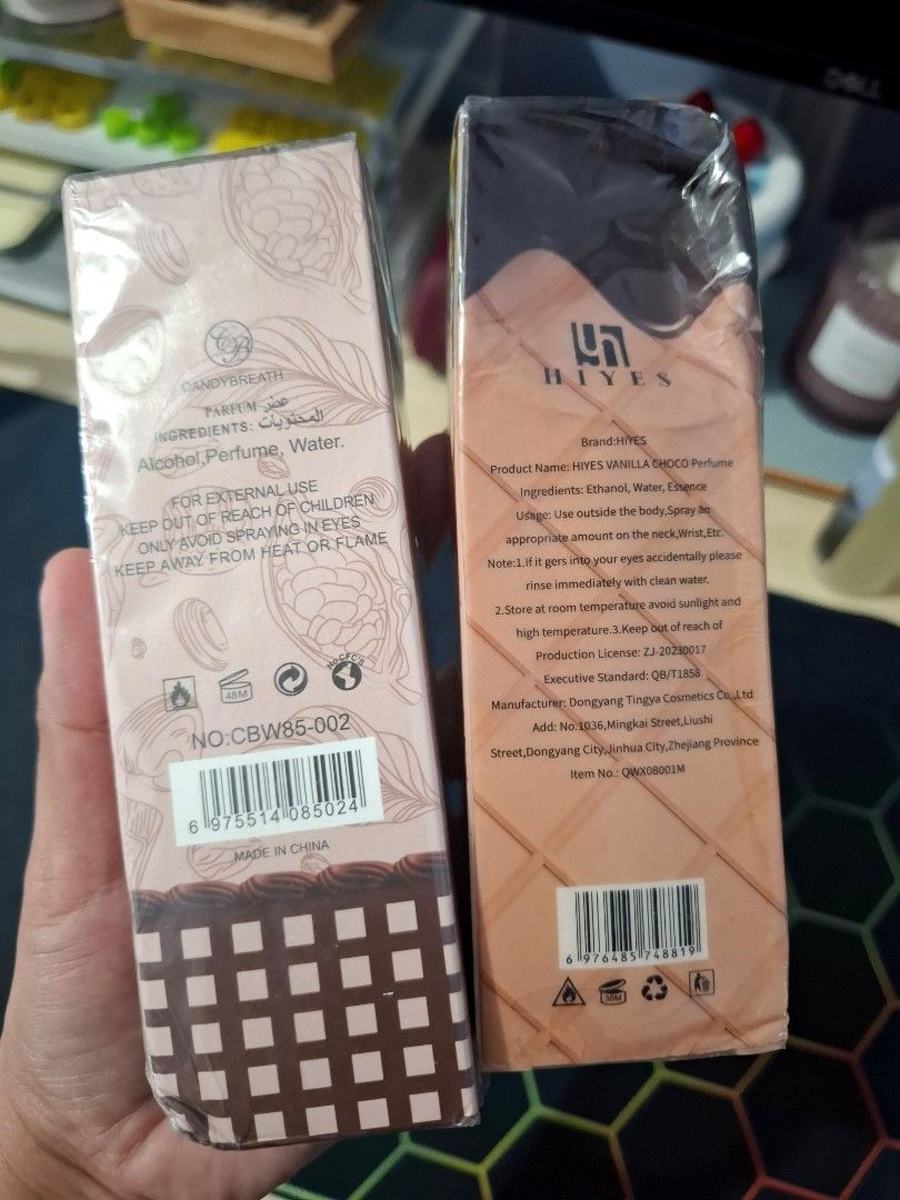 Chocolate Vanilla Perfume - sold each (Category: Fragrance & Deodorants) located in Quezon City. Submitted by an.marie (Listing ID 1431320706, Image 2). Description: - Vanilla Choco Perfume - 85ml bottle - Oil-based formula - Signature scent - Secure packaging.