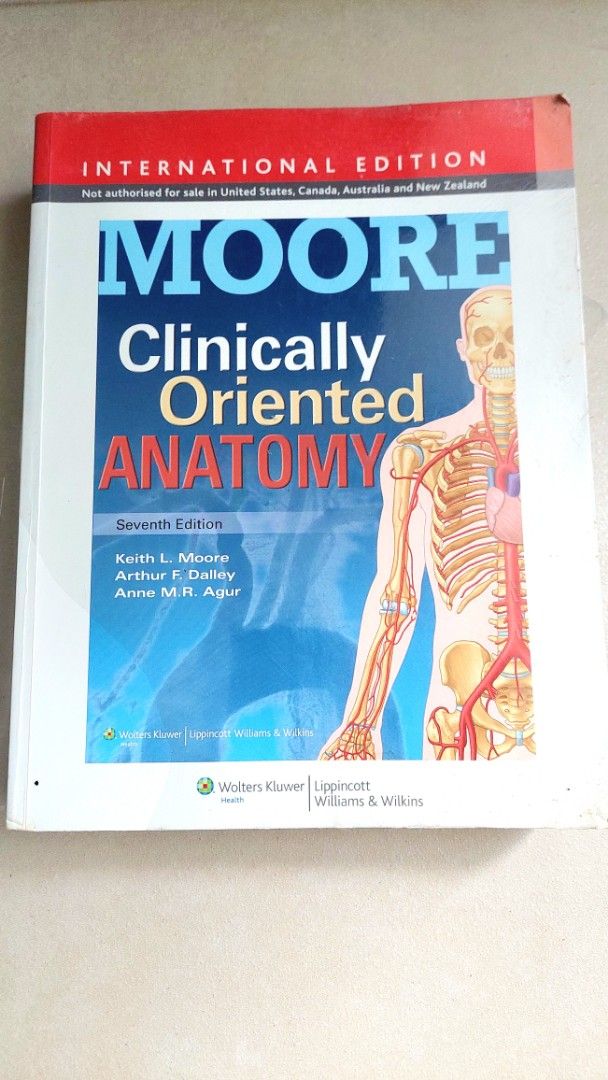 Clinically Oriented Anatomy by Moore (Category: Textbooks) located in Taguig. Submitted by danilc (Listing ID 1431206487, Image 1). Description: Clinically Oriented Anatomy by Moore 700 pesos Authentic Colored book Heavily Used Covered with Plastic Wrap (some tearing) Still with intact pages 50% of pages with highlights and notes Some post it with written notes Some stains on book edges RFS: Decluttering Payment: Gcash/ BPI Shipping: c/o buyer (T
