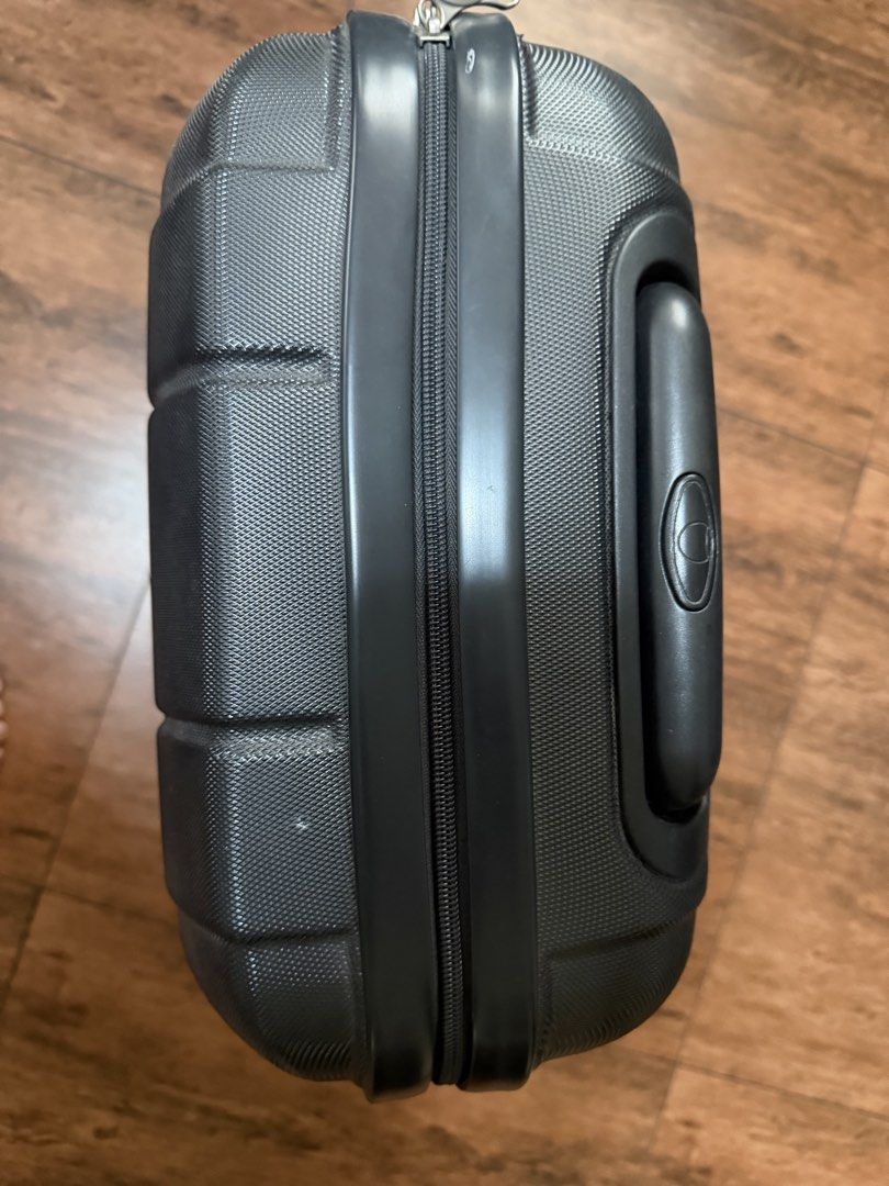 Delsey Luggage Suitcase (cabin size) (Category: Luggage) located in Pasig City. Submitted by mswise (Listing ID 1431268782, Image 2). Description: Im selling 2 identical for only 5k - Delsey carry-on suitcase - Color: Black - Textured exterior - Zipper closure - Side handle for easy carrying - Features the Delsey logo Note: handle to be replaced damaged in storage. Bags never been used. .