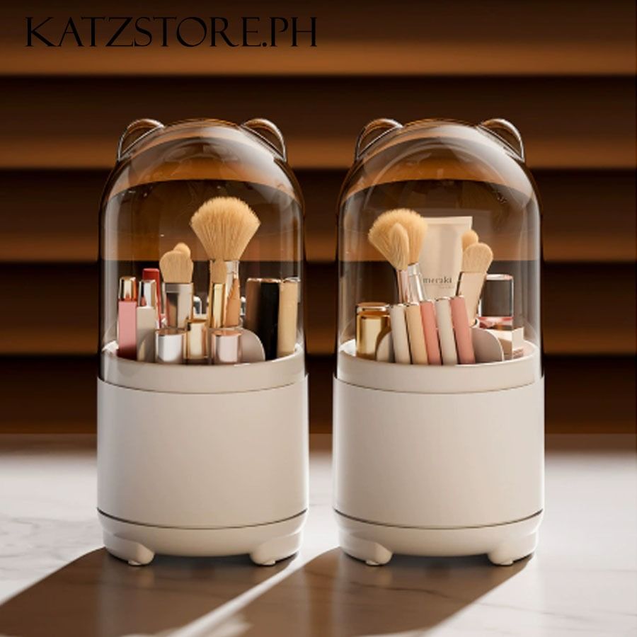 Dustproof Transparent Brush Holder for Makeup Use (Category: Makeup) located in Valenzuela. Submitted by katzstore.ph (Listing ID 1431310715, Image 2). Description: ♣ Dustproof Transparent Brush Holder for Makeup Use ♣ - Large Capacity for Rotating Brush Holder ( 360 Rotation ) - Easily fits a complete set of brush - makeup brush , Foundation brush , mascara , and many more. - 5 compartments for organized makeup -Detachable grid / Adjustable desi