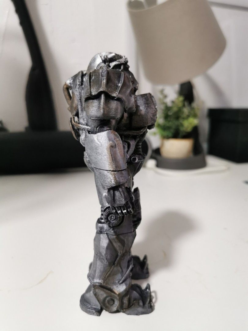 Fallout 4 power armor 7 inches 3d print figure (Category: Figurines & Statues) located in Paranaque City. Submitted by planet4k (Listing ID 1431259691, Image 3). Description: Fallout 4 silverblack paint brotherhood 7 inches Solid 3d print Not poseable.