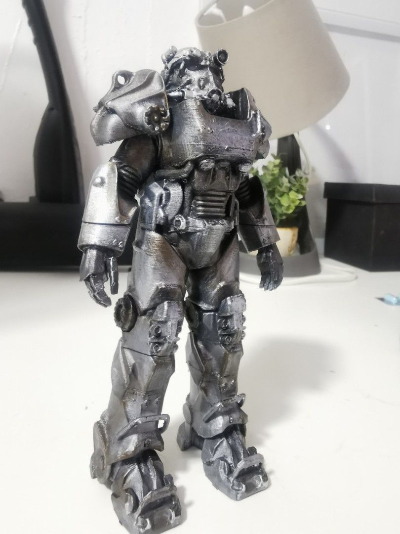Fallout 4 power armor 7 inches 3d print figure (Category: Figurines & Statues) located in Paranaque City. Submitted by planet4k (Listing ID 1431259691, Image 1). Description: Fallout 4 silverblack paint brotherhood 7 inches Solid 3d print Not poseable.