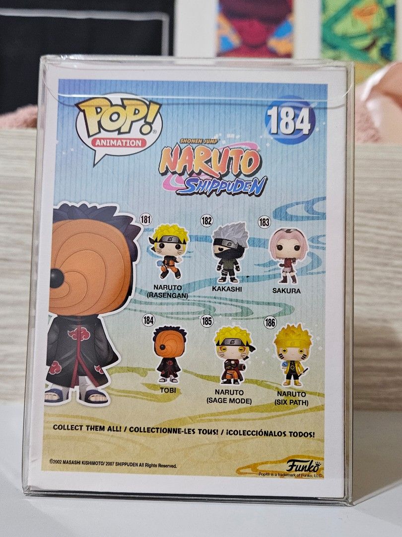Funko Pop Naruto Shippuden Tobi Obito Uchiha (Category: Designer & Blind Box Toys) located in Bulacan. Submitted by _luffytaro (Listing ID 1431227075, Image 3). Description: never opened or displayed, just took photos to show here - comes with origin box & protector box mop: gcash/gotyme mod: j&t .