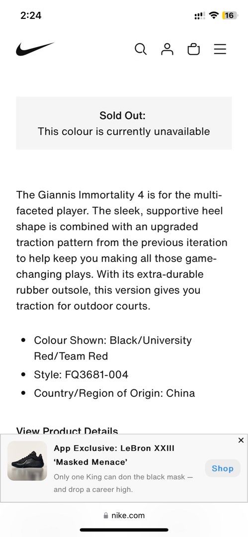 Giannis Immortality 4 Ep (Category: Sneakers) located in Manila. Submitted by maribadaaa (Listing ID 1431240114, Image 2). Description: used twice.