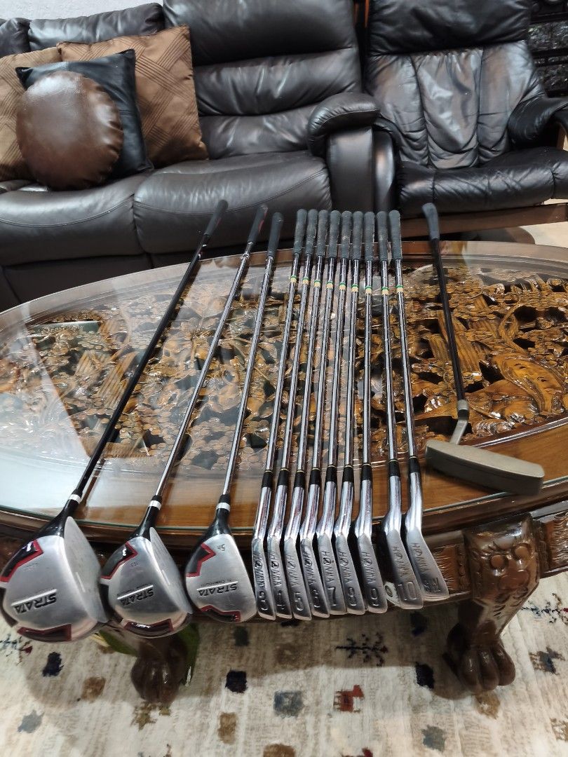 Golf Left Handed Set (Category: Other Sports Equipment and Supplies) located in Paranaque City. Submitted by manilagolfmarket (Listing ID 1431295084, Image 2). Description: For Sale Lefty Set. °Honma steel irons °Strata woods and driver ° Honma bag included for only 15.3k pick up Bf Paranaque free shipping within MM..