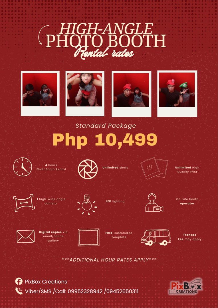High Angle Photobooth (Category: Cameras) located in Quezon City. Submitted by nizaeuy (Listing ID 1431247089, Image 2). Description: 𝗥𝗘𝗔𝗗𝗬. 𝗦𝗘𝗧. 𝗦𝗡𝗔𝗣 📸 THE WAIT IS OVER! the trend everyone’s talking about is finally here, That elevated, K-style aesthetic you’ve been seeing all over your feed.— THE HIGH ANGLE PHOTO BOOTH Get ready to pose, look up, and slay from the top. 🔥 We’re finally LIVE — and we’re launching in a BIG way! 🎉 🔥