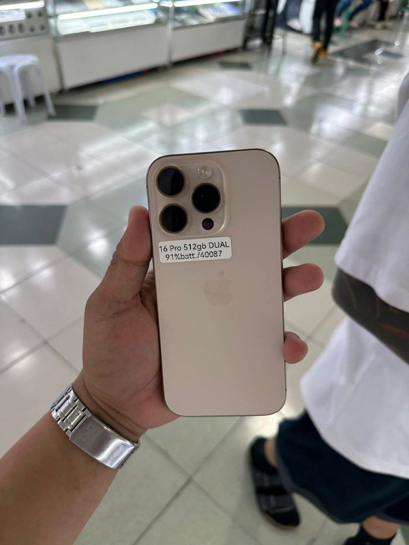 Iphone 16 Pro 512GB 90BH no issues Openline Dualsim (Category: iPhone 16 Series) located in San Juan City. Submitted by najihahtelecomshop2018 (Listing ID 1431348553, Image 1). Description: Legit Store | Original unit FOR SALE | TRADE / SWAP ▫️INSTALLMENT thru: 🔸Credit Card (straight / installment) 🔸Ggives / Gcredit + 6% interest 🔸Spay Later + 6% interest (RFS: Buy and Sell any kinds of Gadgets) Description: iPhone 16 Pro 512GB ( other GB are 