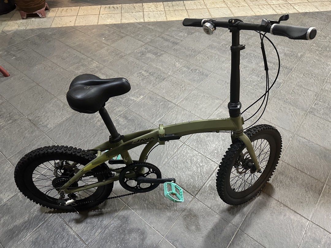 Java Zelo V2 Foldable Bicycle (Category: Bicycles) located in Singapore. Submitted by ayevurn (Listing ID 1431349906, Image 2). Description: Price is for 2 Bicycles. Price is negotiable. Selling both together. Includes the following for both bicycles: - RockBros Seats - Meroca Pedals - Upgraded Brake Levers - Upgraded Grips - Upgraded Tyres Bicycle Rack + Basket + Accessories NOT INCLUDED .