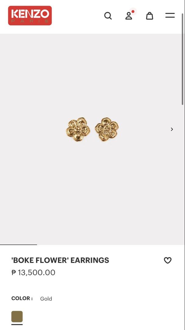 Kenzo Paris Large Boke Flower Earrings (Category: Earrings) located in Manila. Submitted by bechaydeclutter (Listing ID 1431248630, Image 3). Description: Kenzo Paris Boke Flower earrings Comes with the original box Used once only Gifted .