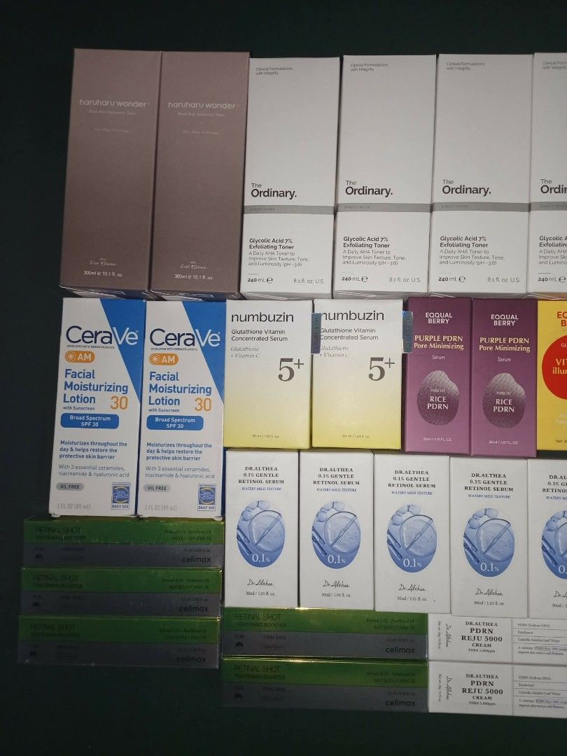 Korean skincare mix brands (Category: Face Care) located in Caloocan City. Submitted by ciciessentials (Listing ID 1431336716, Image 3). Description: Available onhand below srp open for take all pm me.