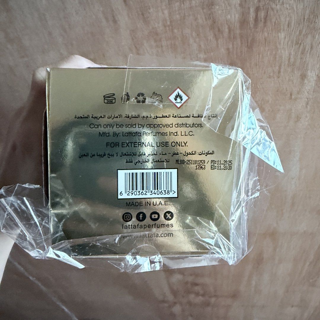Lataffa Eclaire (Category: Fragrance & Deodorants) located in Quezon City. Submitted by Little_Mist (Listing ID 1431182666, Image 2). Description: Brand new Spray once just to smell Guaranteed original Bought from Marse Ph on FB as Pre-order Guaranteed Last price posted. Same price I got as pre-order plus shipping fee RFS: not my prefer scent.