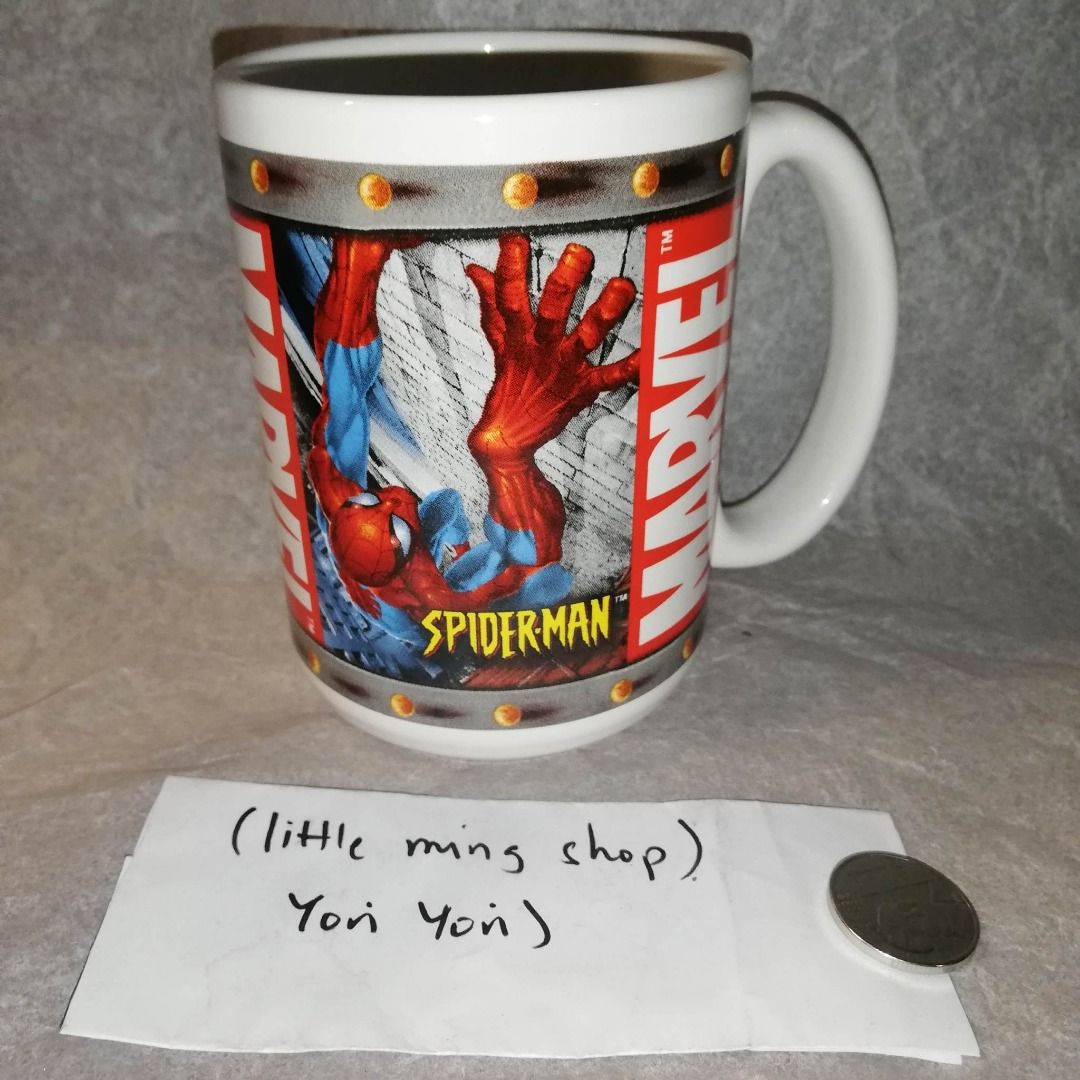 Licensed Vintage Spiderman & Hulk Marvel Characters 2003 Heroes Comic Characters Ceramic Mug (Category: Vintage Collectibles) located in Manila. Submitted by littlemingshop (Listing ID 1431283005, Image 1). Description: 04-10-2026 Old, Licensed , Nice Collection, Never used it, Good condition No box, 500ml This Marvel coffee mug is the perfect addition to any superhero collection. Featuring Spider-Man and other beloved comic characters, this medi