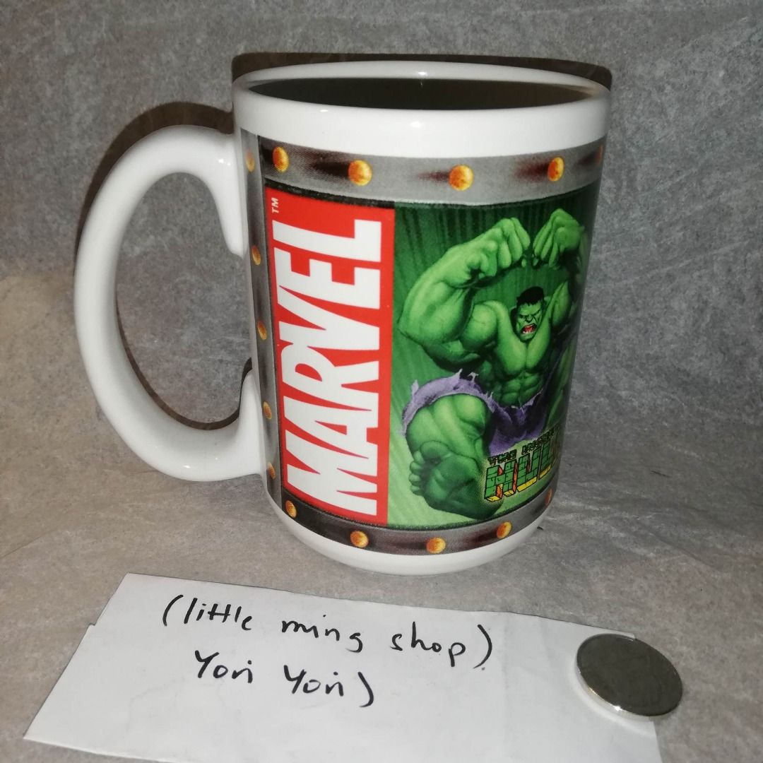 Licensed Vintage Spiderman & Hulk Marvel Characters 2003 Heroes Comic Characters Ceramic Mug (Category: Vintage Collectibles) located in Manila. Submitted by littlemingshop (Listing ID 1431283005, Image 3). Description: 04-10-2026 Old, Licensed , Nice Collection, Never used it, Good condition No box, 500ml This Marvel coffee mug is the perfect addition to any superhero collection. Featuring Spider-Man and other beloved comic characters, this medi