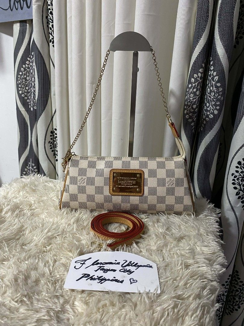 Lv eva (Category: Luxury Bags & Wallets) located in Tagum. Submitted by luxbagelyas (Listing ID 1431259974, Image 1). Description: good condition may dirt lang sa loob maganda pa ,malinis sa labas.