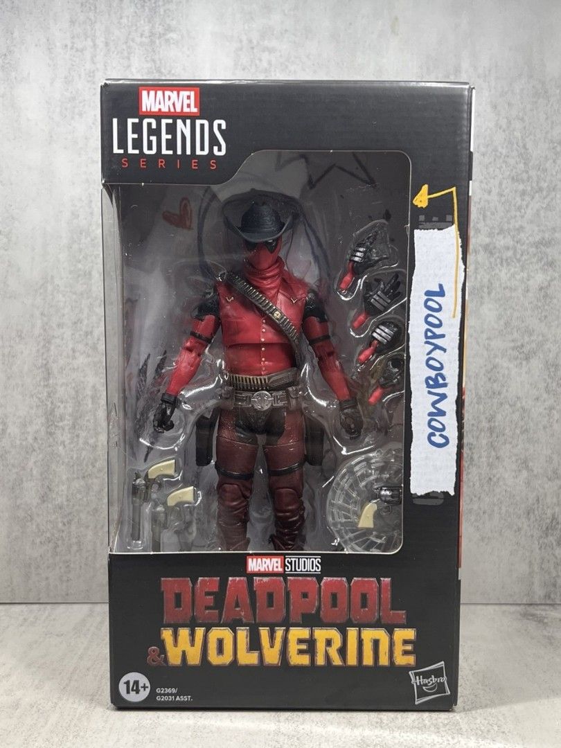 Marvel Legends Cowboypool - Deadpool and Wolverine (M.I.S.B.) Pasig (Category: Figurines & Statues) located in Pasig City. Submitted by forlorngam68725 (Listing ID 1431269372, Image 2). Description: Near Kapitolyo, Pasig (Capitol Commons, Pasig City) Lalamove pin. Meet up - Wendy's, Greenfields, Mandaluyong City (weekends). MINT IN SEALED BOX Figure - Good condition Box - Good condition WYSIWYG As is, were is. ***Book your lalamove rider and let 