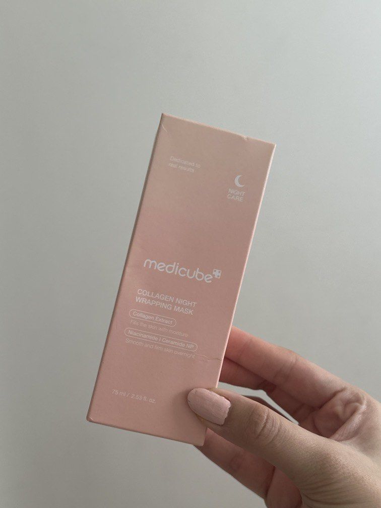 MEDICUBE Collagen Night Wrapping Mask 75ml (Category: Face Care) located in Pasay City. Submitted by leostash (Listing ID 1431241552, Image 1). Description: Bnew 📍Pasay 📦Lalamove.