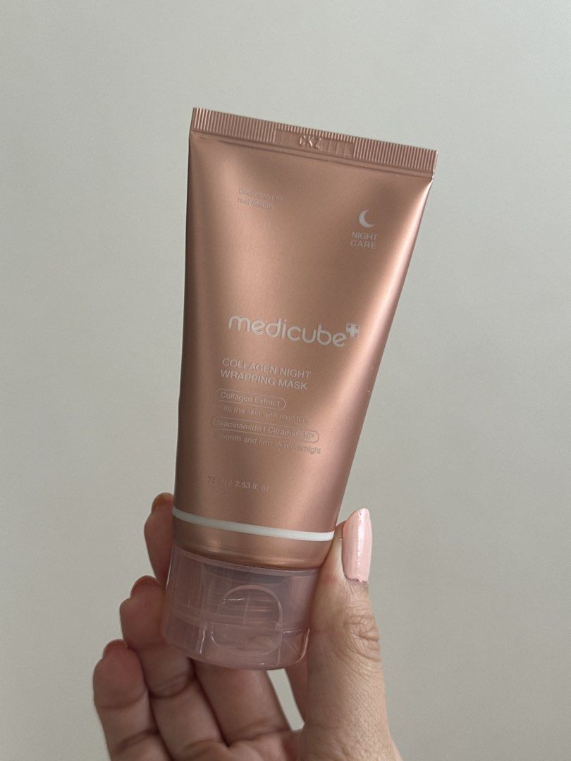 MEDICUBE Collagen Night Wrapping Mask 75ml (Category: Face Care) located in Pasay City. Submitted by leostash (Listing ID 1431241552, Image 2). Description: Bnew 📍Pasay 📦Lalamove.