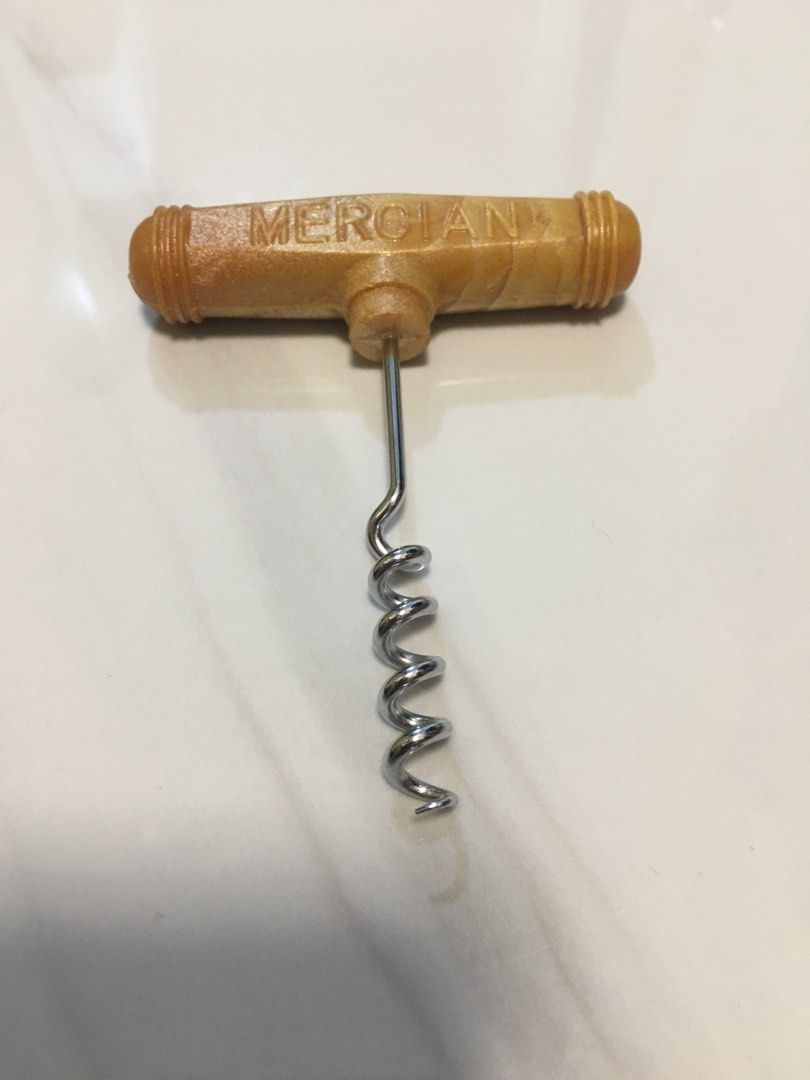 MERCIAN CORKSCREW (Category: Other Kitchenware & Tableware) located in Pasay City. Submitted by gilbertso62551 (Listing ID 1431315475, Image 1). Description: - MERCIAN CORKSCREW - Features a wooden/plastic handle and metal corkscrew - Ideal for opening wine bottles - Classic design - MEASURES 3.6”.