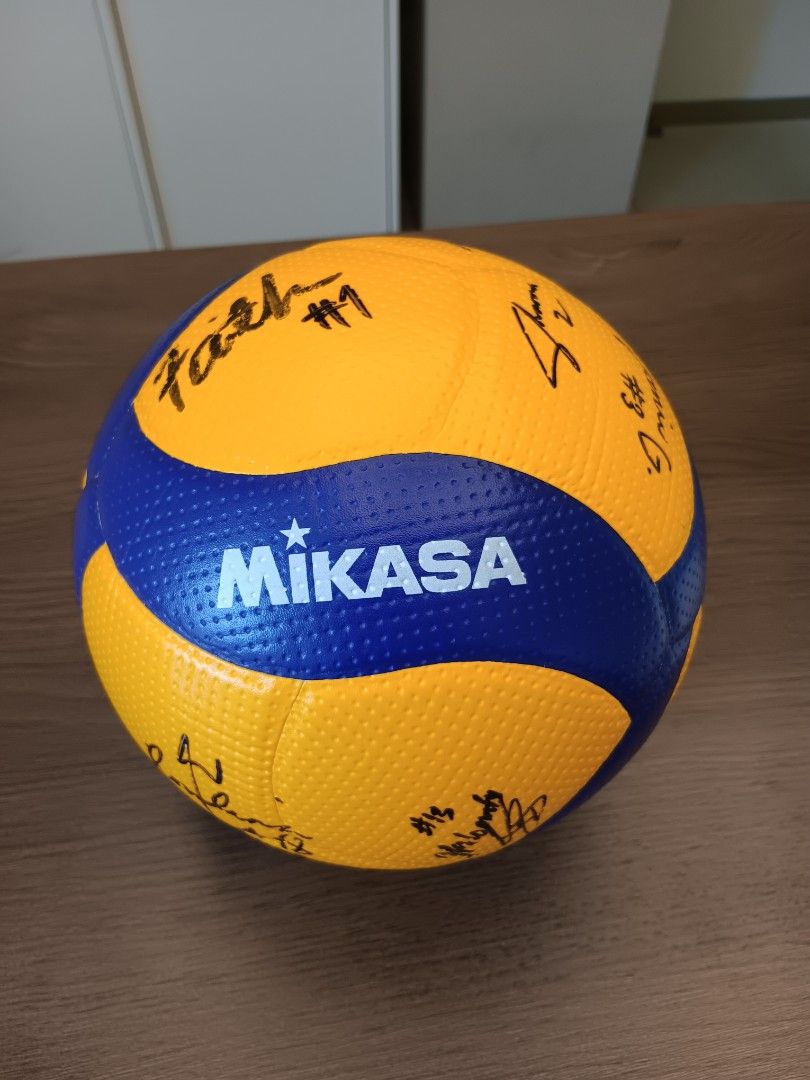 Mikasa Volleyball with Signatures (Category: Racket and Ball Sports) located in Las Pinas. Submitted by agakylanz6 (Listing ID 1431205887, Image 2). Description: Almost new Official Mikasa volleyball V200W. With Alas Pilipinas Volleyball team signatures during their exhibition game in Seoul, South Korea, June 2024.
