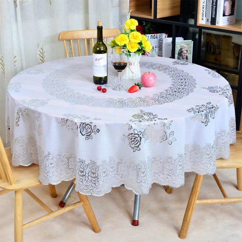 New Round Tablecloth - Silver Lace Design451144315307315200